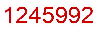 Number 1245992 red image
