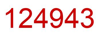 Número 124943 imagen rojo