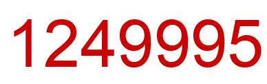 Number 1249995 red image