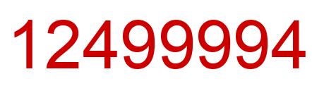 Number 12499994 red image