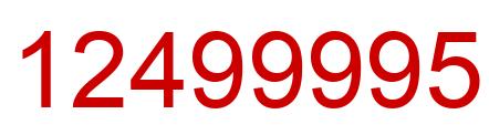 Number 12499995 red image