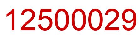 Número 12500029 imagen rojo