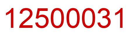 Número 12500031 imagen rojo