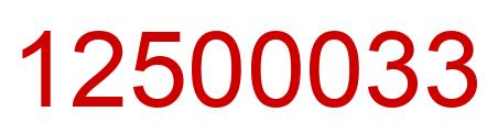 Número 12500033 imagen rojo