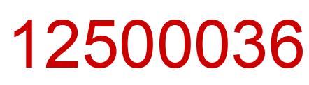 Número 12500036 imagen rojo