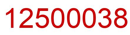 Número 12500038 imagen rojo