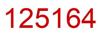 Número 125164 imagen rojo
