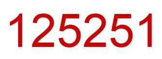 Número 125251 imagen rojo