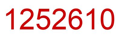 Number 1252610 red image