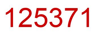 Número 125371 imagen rojo