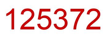 Number 125372 red image