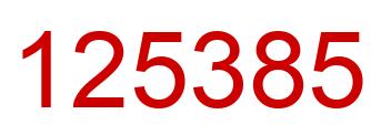 Número 125385 imagen rojo