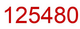 Número 125480 imagen rojo