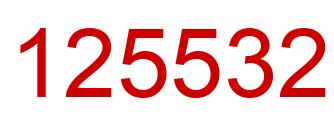 Number 125532 red image