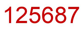 Number 125687 red image