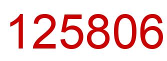 Número 125806 imagen rojo