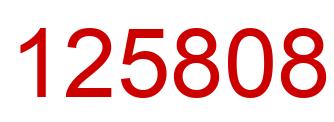 Número 125808 imagen rojo