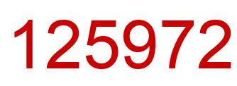 Number 125972 red image