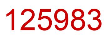 Number 125983 red image