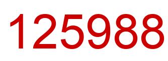 Number 125988 red image