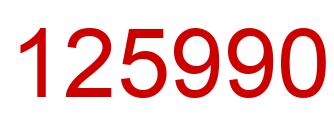 Number 125990 red image