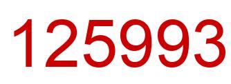 Number 125993 red image