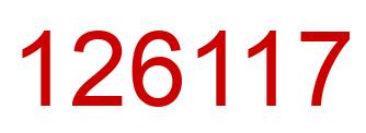 Number 126117 red image