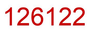 Number 126122 red image