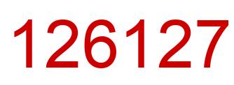 Number 126127 red image