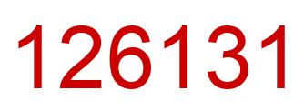 Number 126131 red image