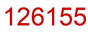 Number 126155 red image