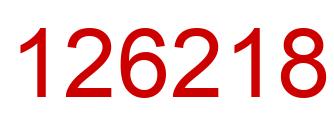 Number 126218 red image