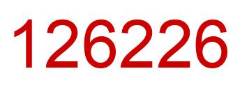 Number 126226 red image