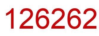 Number 126262 red image