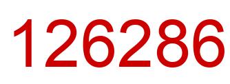 Number 126286 red image