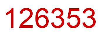 Number 126353 red image