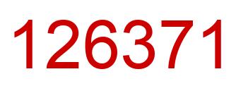 Number 126371 red image