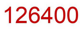 Number 126400 red image