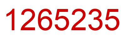 Number 1265235 red image