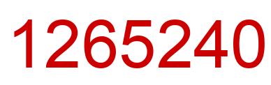 Number 1265240 red image
