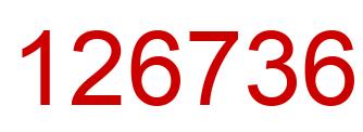 Number 126736 red image