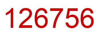 Number 126756 red image