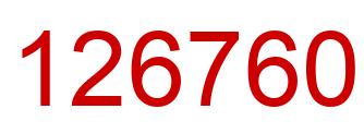 Number 126760 red image