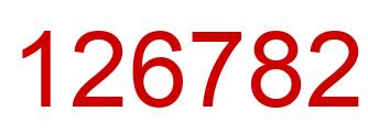 Number 126782 red image