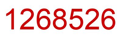 Number 1268526 red image