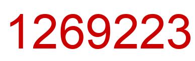 Number 1269223 red image
