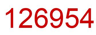 Number 126954 red image