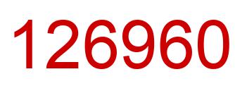 Number 126960 red image