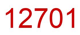 Número 12701 imagen rojo