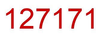 Number 127171 red image
